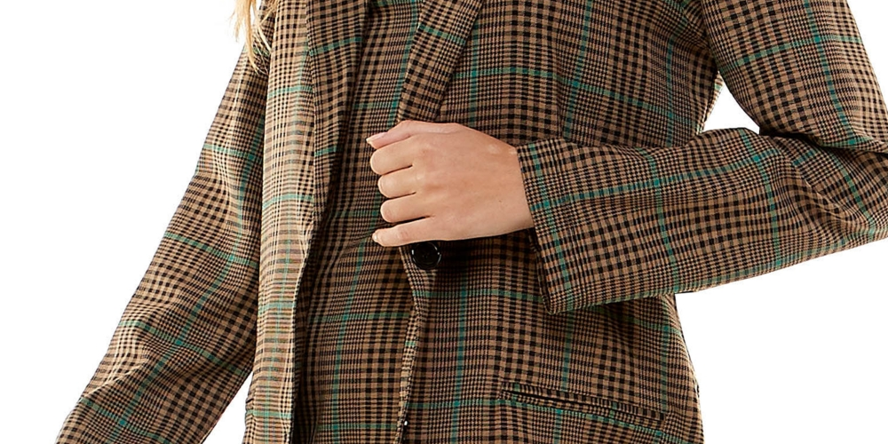 Vestido estampado infantil City Studios com blazer marrom tamanho 5