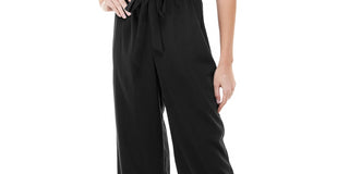 Macacão feminino Kingston Grey com cinto e babados, preto, tamanho grande