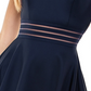Vestido City Studios Juniors Illusion-Waist Scuba Fit &amp; Flare Azul Marinho Tamanho 9
