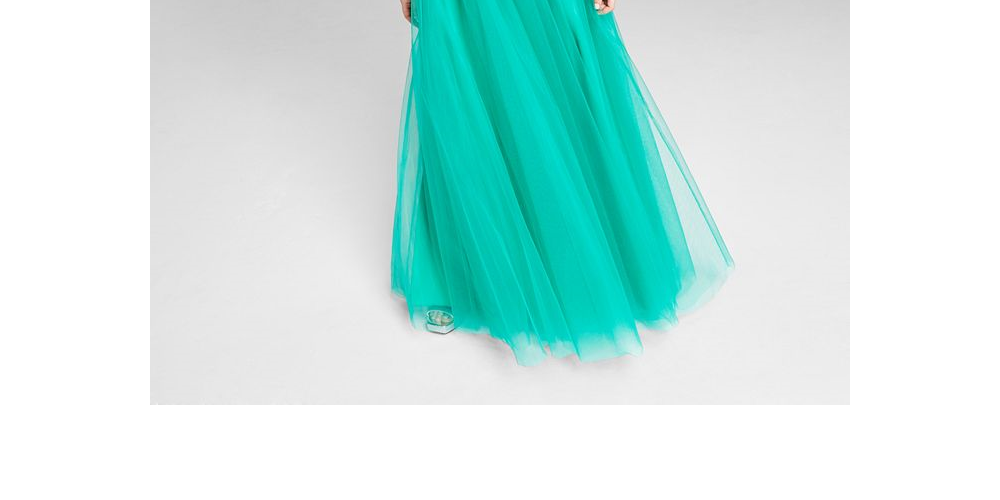 Vestido de noite longo com contas para mulheres Say Yes To The Prom, verde, tamanho 3