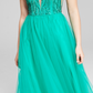 Vestido de noite longo com contas para mulheres Say Yes To The Prom, verde, tamanho 3