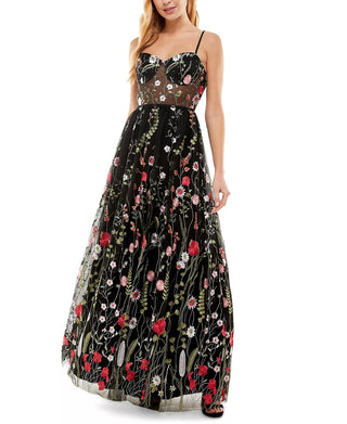 Vestido corpete bordado ilusionista infantil City Studios, preto, tamanho 1