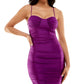 Vestido corpete franzido infantil City Studios roxo tamanho extragrande