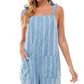 Vestido Bebop Junior's Shoulder Tie Shortalls Azul Tamanho Grande