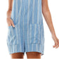Vestido Bebop Junior's Shoulder Tie Shortalls Azul Tamanho Grande