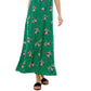 Vestido longo com estampa floral Kingston Junior, verde, tamanho extrapequeno