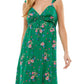 Vestido longo com estampa floral Kingston Junior, verde, tamanho grande