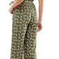 Macacão feminino Kingston com estampa floral e sobrepeliz verde, tamanho XX-S