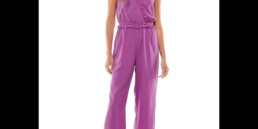 Macacão Kingston Grey Junior com babados, verde, tamanho grande