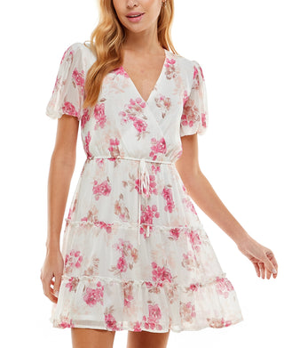 Vestido infantil City Studios com amarração na cintura, rosa, tamanho médio
