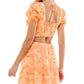 Vestido curto diurno feminino City Studios laranja tamanho grande