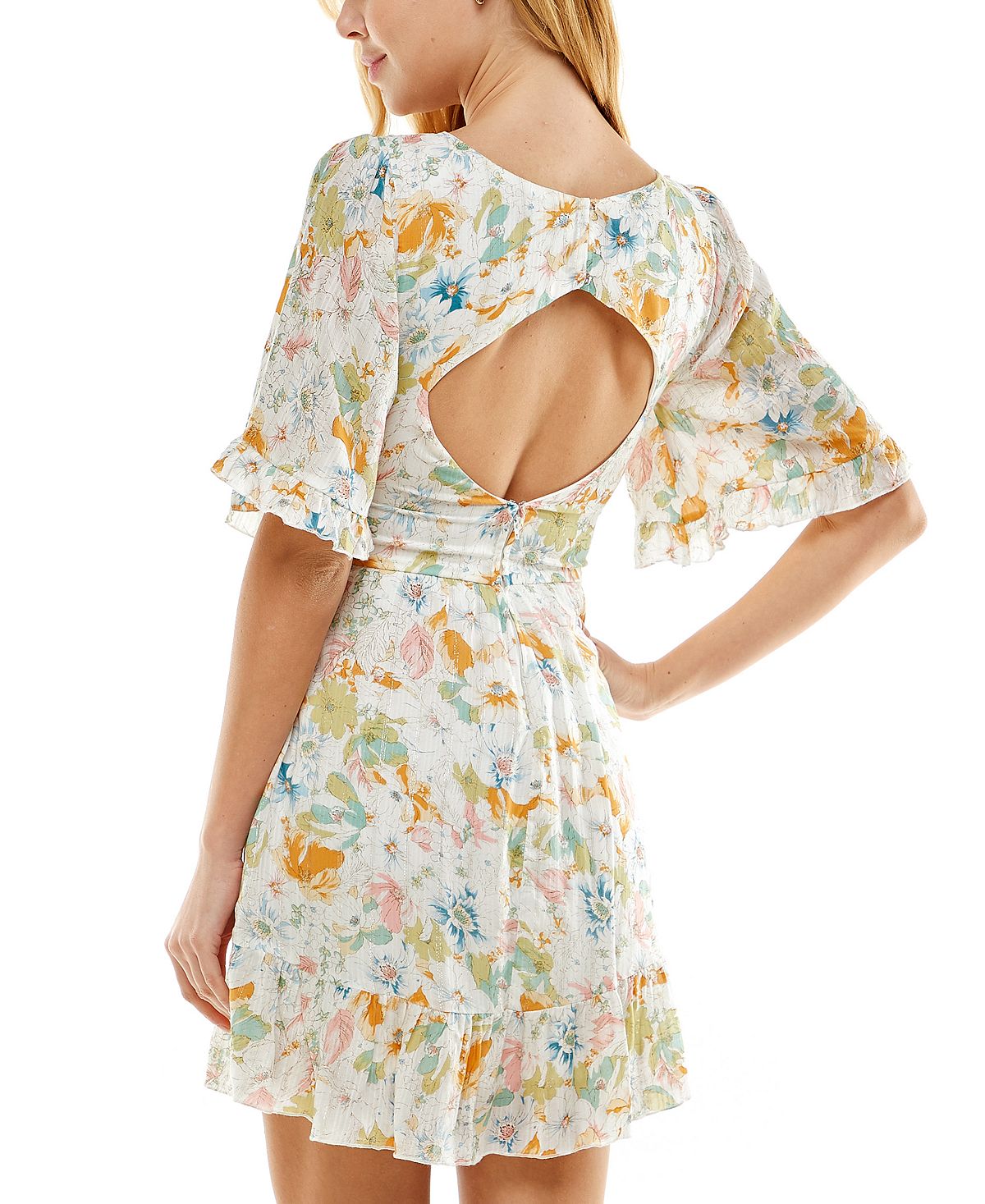 Vestido infantil com babados e recortes, marrom, tamanho 0, da City Studios