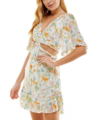 Vestido infantil com babados e recortes, marrom, tamanho 0, da City Studios