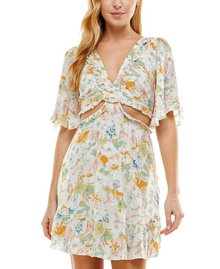 Vestido infantil com babados e recortes, marrom, tamanho 13, da City Studios