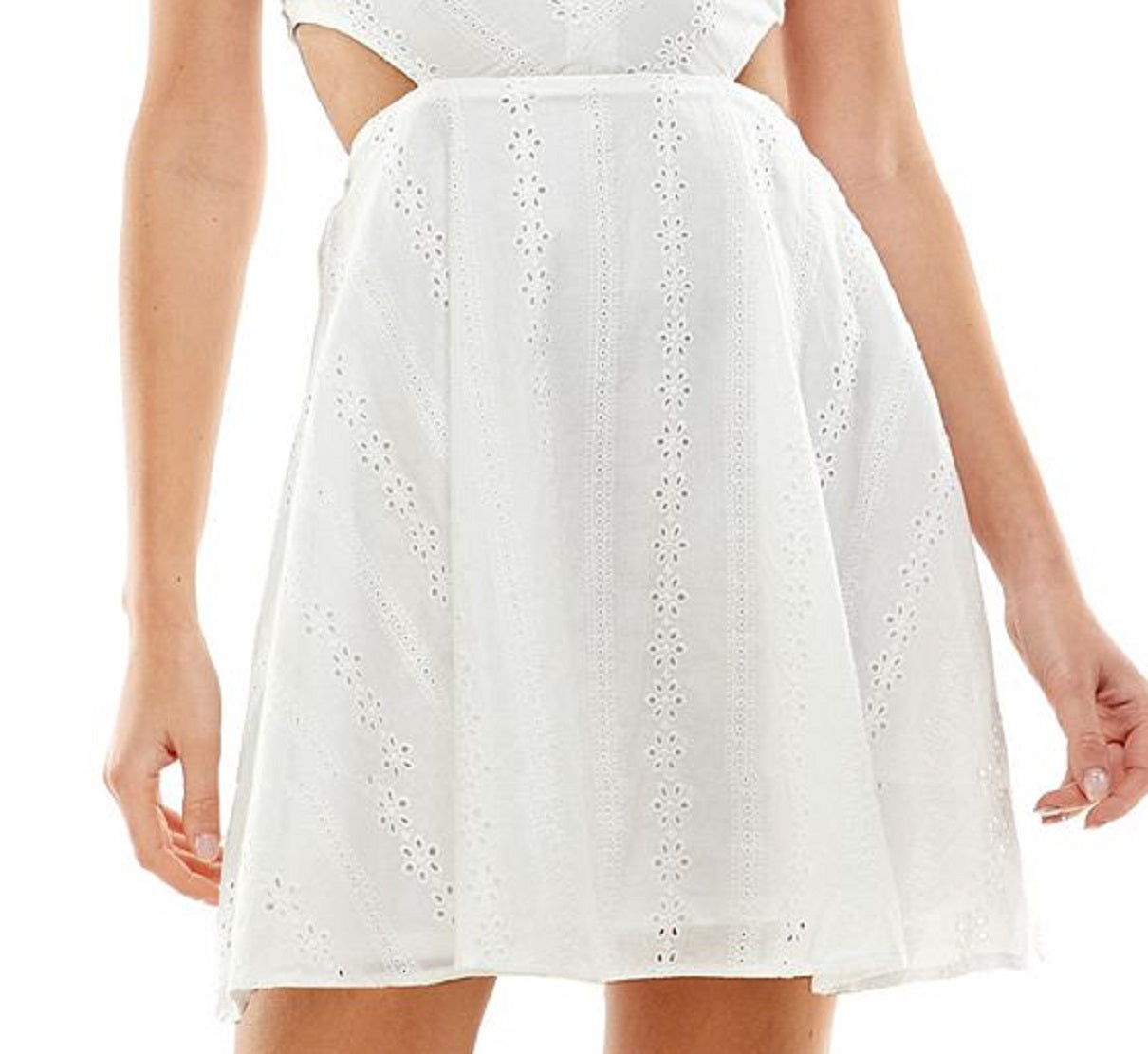 Vestido com recortes para crianças City Studios, tamanho 15, branco