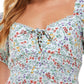 Vestido infantil City Studios com cadarço e acabamento franzido, azul, tamanho grande
