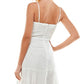 Vestido envelope falso em camadas para crianças da City Studios, branco, tamanho 11