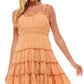 Vestido infantil com babados e camadas, tamanho laranja, tamanho extragrande, da City Studios