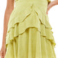 Vestido infantil com babados City Studios verde tamanho 3