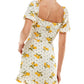 Vestido City Studios Junior com recorte frontal e amarração, amarelo, tamanho 1