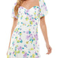 Vestido curto com estampa floral neutra para festa feminino City Studios, branco, tamanho 10