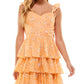 Vestido infantil com babados e alças, laranja, tamanho grande, da City Studios