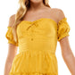 Vestido infantil com listras e bolinhas da City Studios, amarelo, tamanho 5