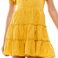 Vestido infantil com listras e bolinhas da City Studios, amarelo, tamanho 5