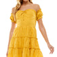Vestido infantil com listras e bolinhas da City Studios, amarelo, tamanho 5