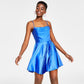 Vestido infantil City Studios Draped Top Skater Azul Tamanho 15