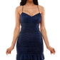 Vestido justo City Studios Junior's Glitter Mesh com amarração nas costas, tamanho XX-G