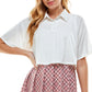 Vestido Kingston Grey Junior de duas peças com saia estampada, branco, tamanho médio