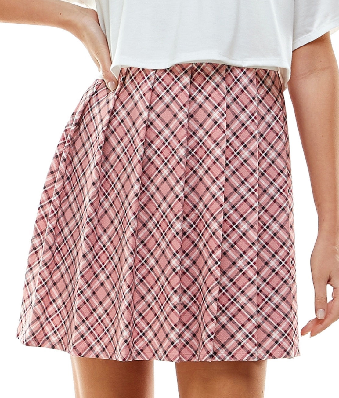 Vestido Kingston Grey Junior de duas peças com saia estampada, branco, tamanho médio