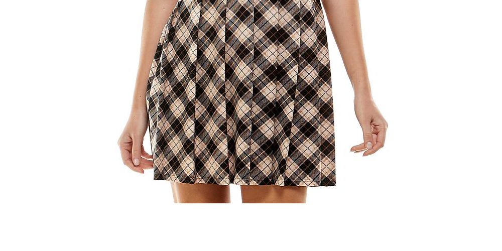 Vestido Kingston Grey Junior com saia estampada de duas peças, cinza, tamanho XX-S