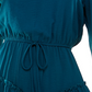 Vestido infantil City Studios com bainha em camadas e cordão na cintura, azul, tamanho M