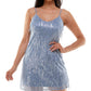 Vestido de alças finas com decote em V City Studios Junior, cinza, tamanho pequeno