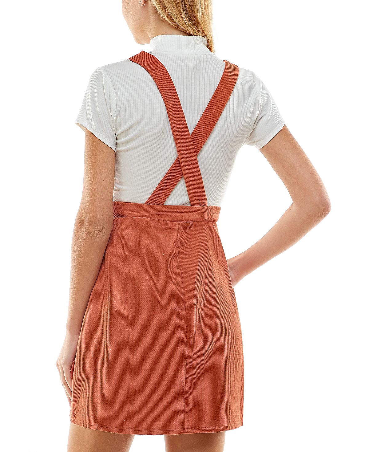 Vestido Kingston Grey Junior de veludo cotelê elástico, 2 peças, laranja, tamanho extragrande