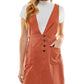 Vestido Kingston Grey Junior de veludo cotelê elástico, 2 peças, laranja, tamanho extragrande