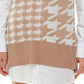 Vestido-camisa estampado Kingston Junior's, 2 peças, gola V, marrom, tamanho pequeno