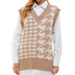 Vestido-camisa estampado Kingston Junior's, 2 peças, gola V, marrom, tamanho pequeno