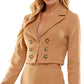 Conjunto Kingston Junior de 2 peças, blazer e saia, marrom, tamanho XX-S