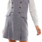 Conjunto de vestido bouclé com gola contrastante Kingston Junior, branco, tamanho X-S