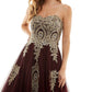 Vestido de baile sem alças e enfeitado para o baile de formatura, roxo, tamanho 11