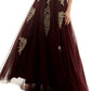 Vestido de baile sem alças e enfeitado para o baile de formatura, roxo, tamanho 11