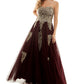 Vestido de baile sem alças e enfeitado para o baile de formatura, roxo, tamanho 11