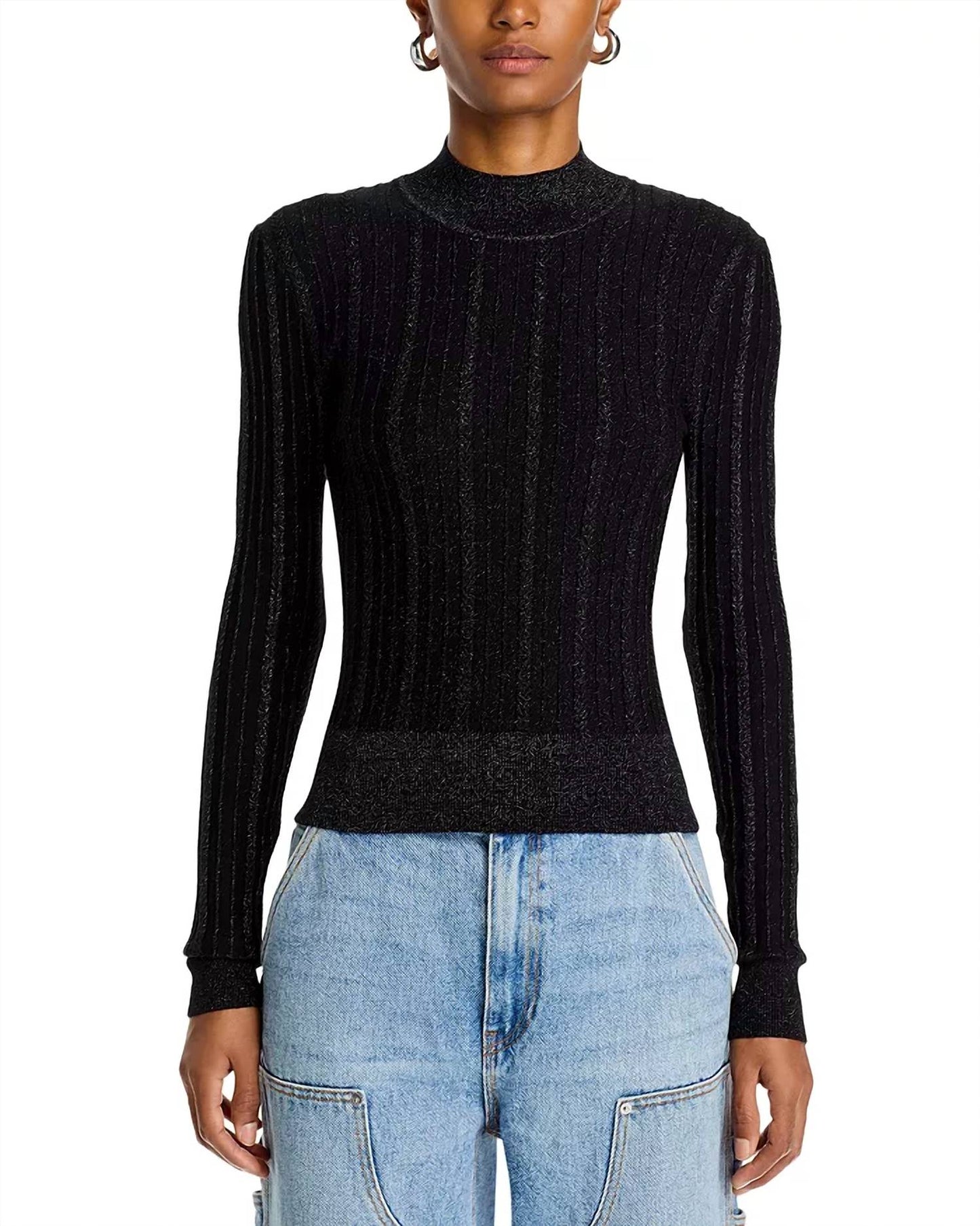 Steve Madden - Pamela Metallic Cable Knit Sweater