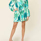 Trendsi - Floral Bliss Long Sleeve Romper Ensemble with Pockets