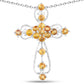 2.24 Carat Genuine Yellow Sapphire .925 Sterling Silver Pendant
