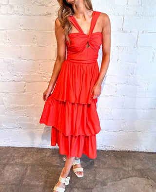 Day + Moon - Tangerine Dream Midi Dress