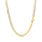 3.6 mm 14k Two Tone Gold Pave Curb Chain